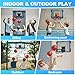 Indoor Basketball Hoop for Kids, Over The Door LED Light Mini Basketball Hoop with Scoreboard & 4 Balls - Basketball Toys Gifts for 3 4 5 6 7 8 9 10 11 12 Year Old Boys and Girls