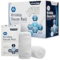 MED PRIDE Sterile Krinkle Gauze [6 Rolls]- 4.5'' x 4.1 Yards Rolls - Cotton Wound Dressing Sterile Wraps – 6-Ply Highly Absorbent First Aid Gauzes - Medical Individually Wrapped Mesh Bandage Gauzes