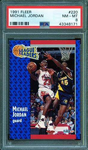 Michael Jordan Graded Psa 8 Nm-Mt (Basketball Card) 1991-92 Fleer - [Base] #220 #TOP19