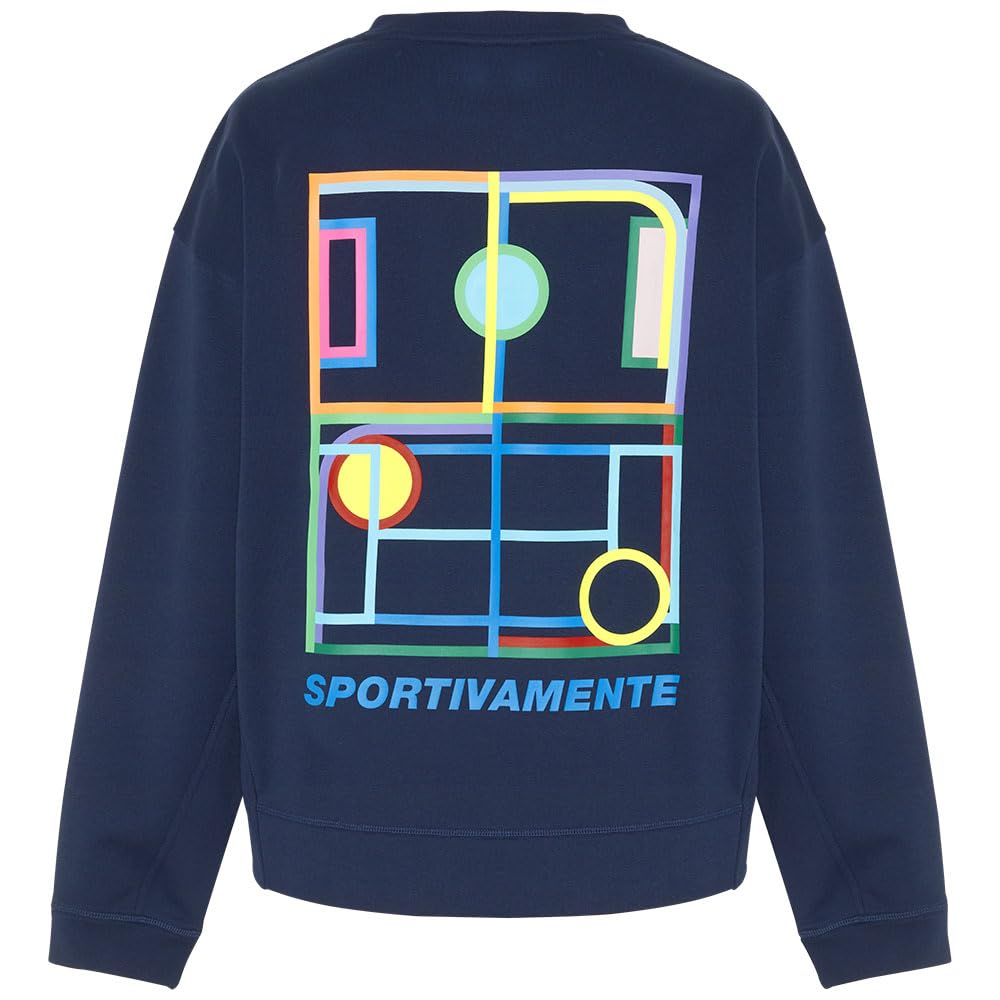 Lotto Damen Sweatshirt Peacoat – Rundhals, Rückenprint, Langarm