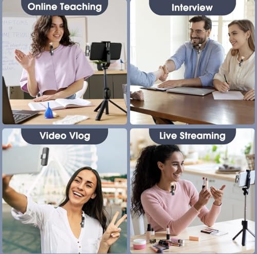Microphone cravate sans fil pour kit de vlogging, podcast de studio portable et USB-C - 5