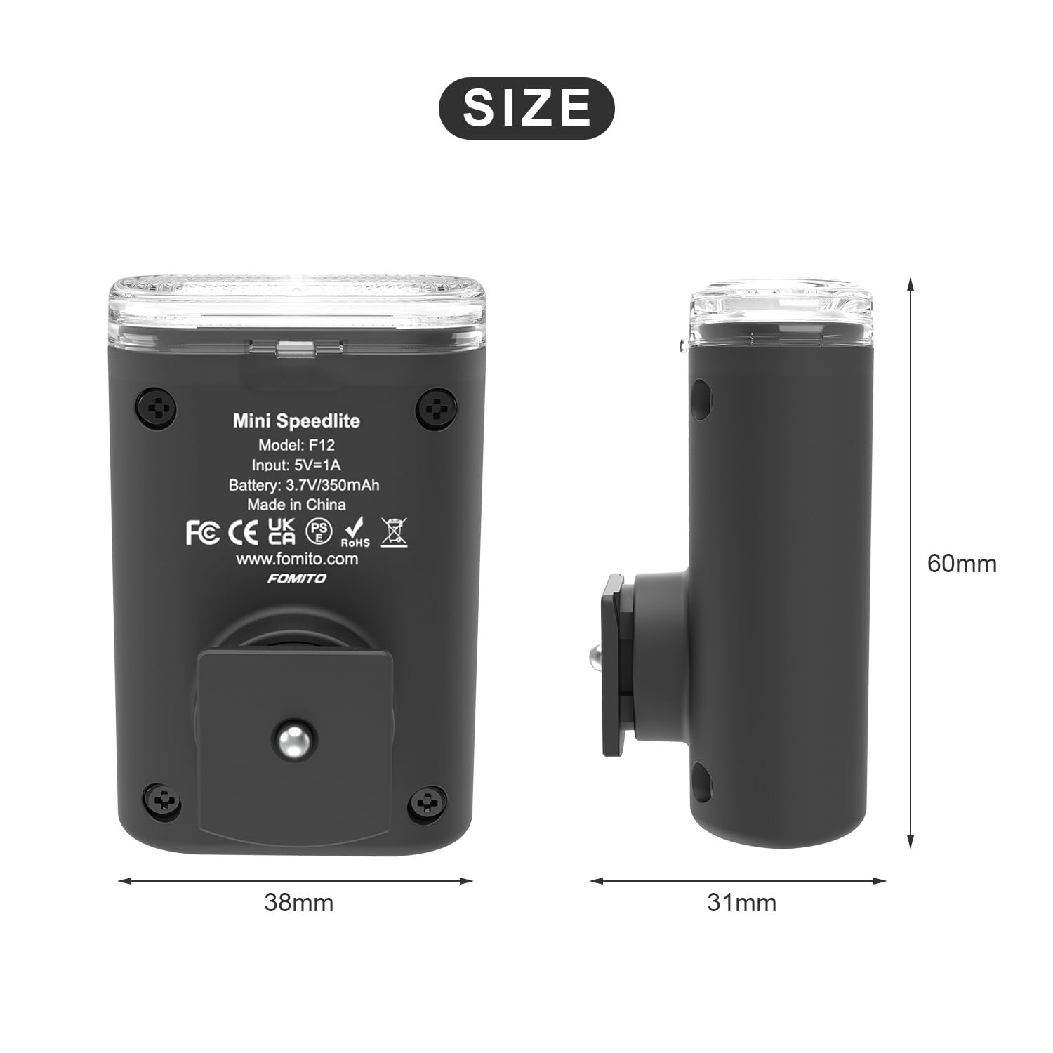 Amazon | FOMITOカメラフラッシュMiniフラッシュスピードライト GN12