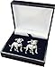 Reallyusefulgifts Gemelos de peltre antiguo Staffordshire Bull Terrier Staffy para hombre, con caja de regalo
