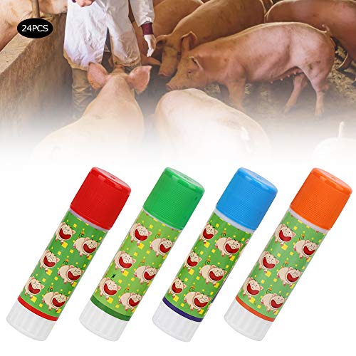 Lybunair 24Pcs Medium Marking Crayons Red Green Blue Orange Color Marker Pen