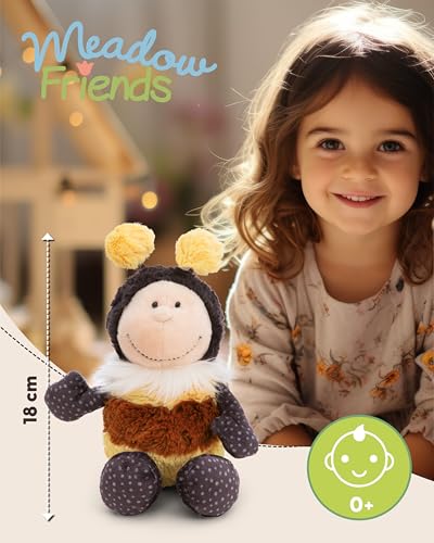 NICI Kuscheltier Hummel Beelinda 18cm - gelb - Stofftier aus weichem Plüsch, niedliches Plüschtier zum Kuscheln und Spielen, für Kinder & Erwachsene, tolle Geschenkidee - 61627