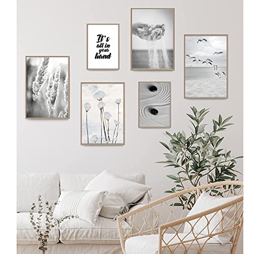 JNAOZI Wall Pictures Pampas Grass, Modern Poster Set, Beach Stylish Wall Pictures - Image 4