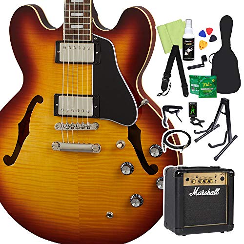 Epiphone ES-335 Figured Raspberry Tea Burst エレキギター 初心者14点セット MG10付き セミアコギター ES エピフォン