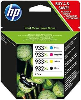 HP C2P42AE 932XL/933XL High Yield Original Ink Cartridges, Black/Cyan/Magenta/Yellow, Multipack