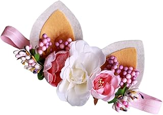 Totority Tiara De Flor Tiara Para Bebê Meninas Acessórios De Cabelo Tiara De Flor Tiara De Flor Para Bebê Tiara De Renda Infantil Tecido Elástico Infantil Flor Headband Manual