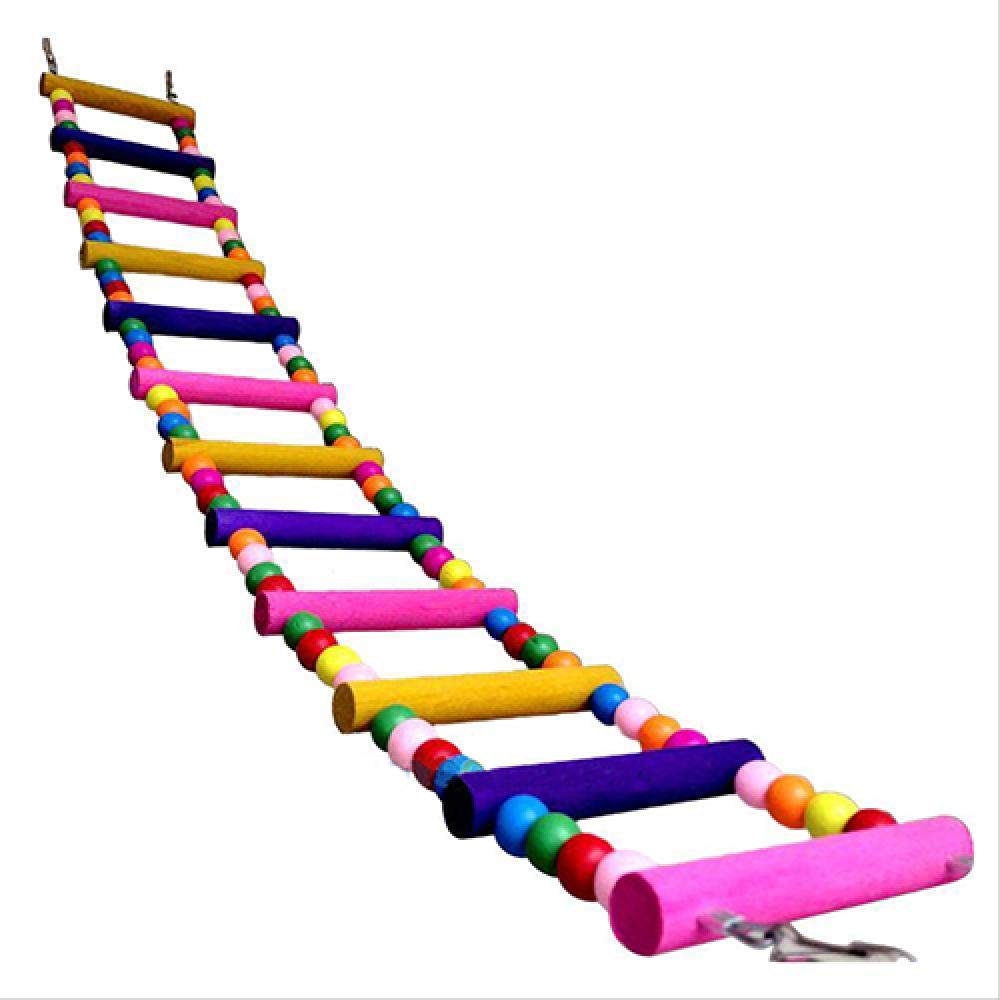 Leitern Für Vogelkäfige 3St Set Multicolor Ladder Bridge Wellensittich Papagei Klettern Biss Spielzeug Sittich Schaukel Vogel Spielzeug Vogelbedarf 2set