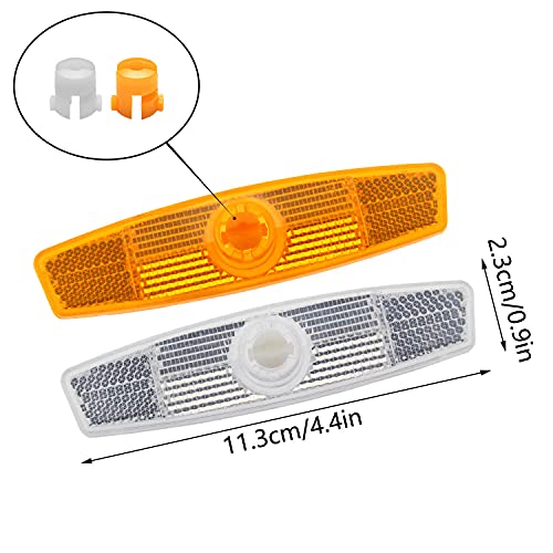 Unvtap 10 Pièces Réflecteur de Rayons de Vélo Orange Catadioptre Vélo D'avertissement Roue Lumières pour Accessoire de Sécurité de Conduite de Nuit de Roue de Vélo - Image 3