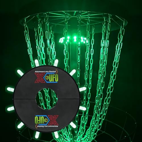 X-UFO Disc Golf Basket Frame Sensor Light and Automatic Color Change Compatible with 48MM Disc Golf Basket Frames