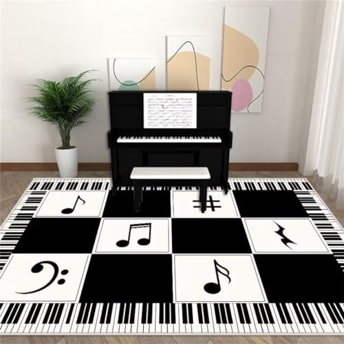 Tapis de chambre confortable insonorisation lavable pour deco salon noir - 2