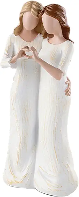 Mother Daughter Figurine - Mom Hug Sculpture for Home Decor