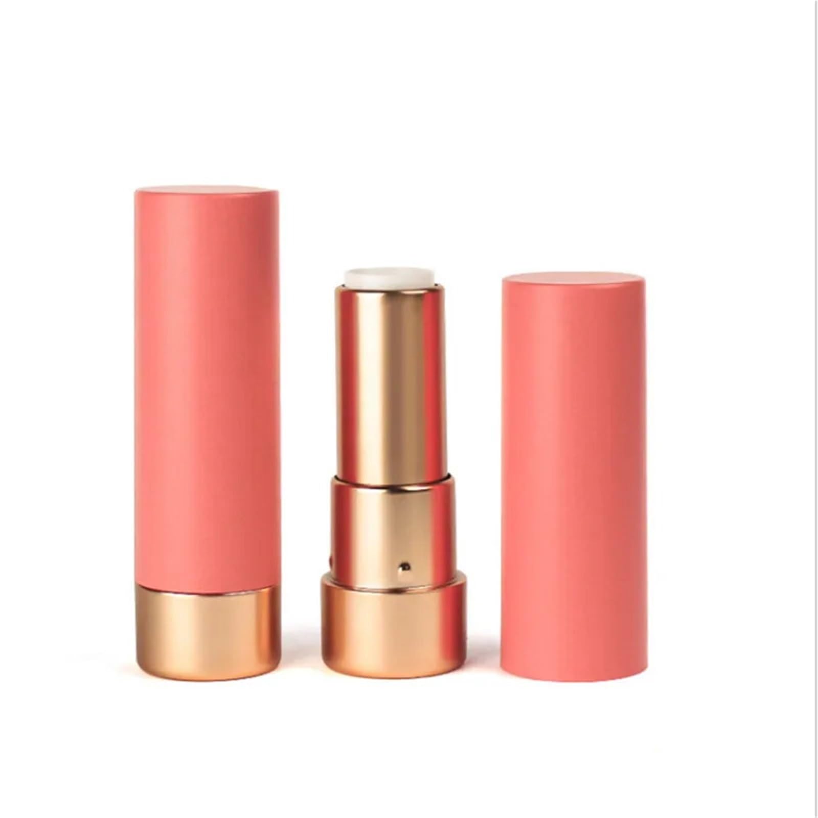Tubos vacíos de lápiz labial, 10 botellas vacías de 12.1 mm, recipientes redondos de bálsamo labial, brillo de labios, cosméticos para pintalabios de bricolaje (50 unidades)