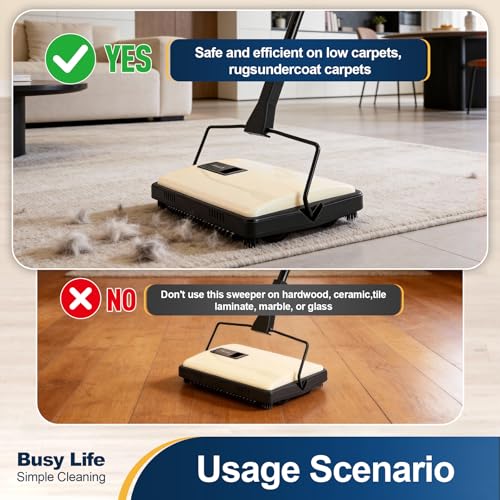 Image of Yocada Manual Carpet Sweeper Cleaner Household Sweeper 1*Extra Brush