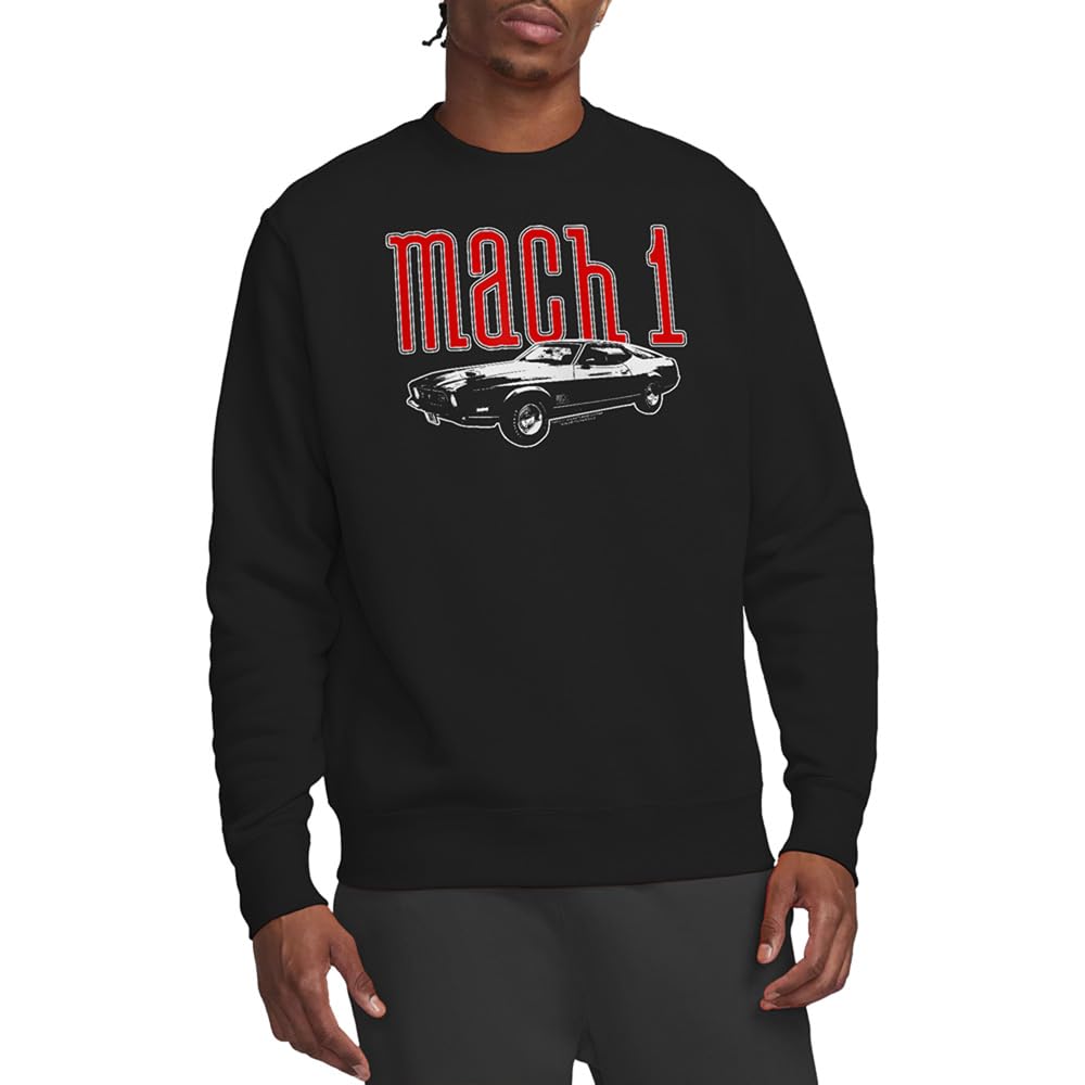 Ford Men' Black Mustang Mach 1 Sweatshirt in Size S, Sports Direct