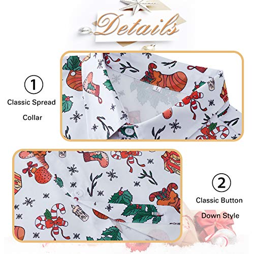 IDGREATIM Camicia Natalizia per Ragazzi di Camicie...