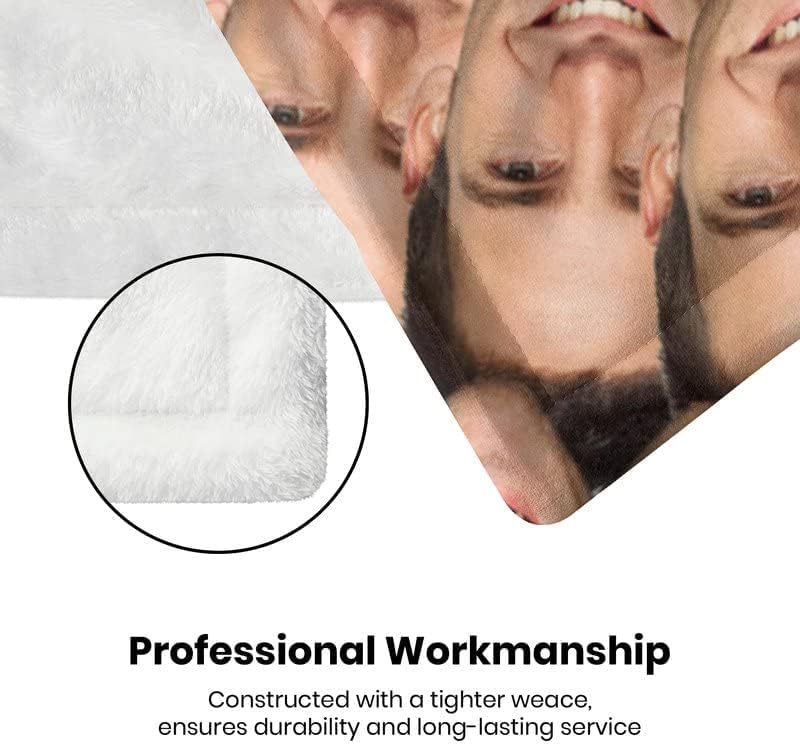 Miniatura 6 de Manta facial con fotos personalizadas, manta de cara personalizada, divertida manta de felpa súper suave para sofá, cama, sofá, cálida y acogedora