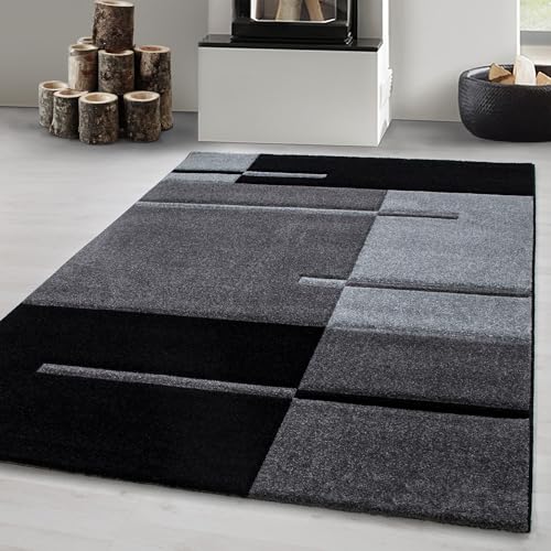 Carpetsale24 Alfombra Salon de Pelo Corto 120 x 170 cm Gris-1 - Alfombras de Habitacion diseño a Cuadros Sala de Extrasuave - Moderna Alfombra Dormitorio, Alfombra Cocina, Tapete Sala