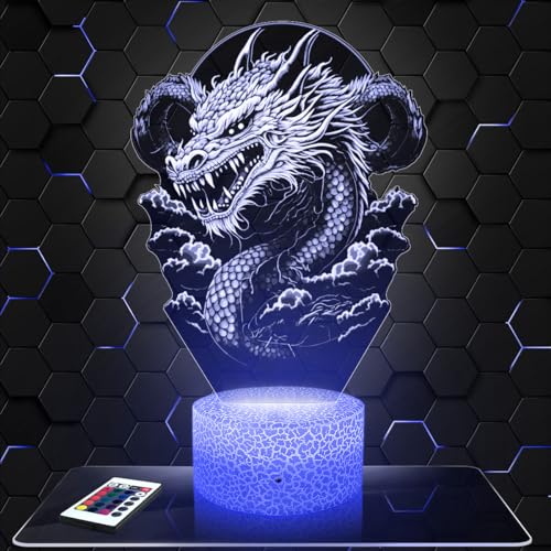 Lampephoto.fr - Lámpara 3D Dragón Japonés Decoración China, Idea