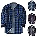 Mingfa.y Holzfällerhemd Herren Gefüttert Flanelljacke Karo Jacke Kariert Flanellhemd Karohemd Fleece Warm Winterjacke Gepolsterter Trachtenhemd Innenfutter Arbeitshemd Männer Regular Fit Thermohemd