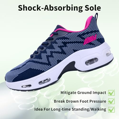 Image of AOV Women Arch Support Walking Shoes Orthotic Tennis Sneakers for Plantar Fasciitis Athletic Running Shoes