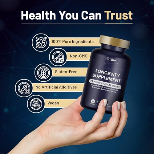 Image of Premium Urolithin A Supplements 250 mg - Maximum Strength Cellular Energy Support - NAD+, Vegan Anti-Aging Formula. Supplements for Women Men - 120 Capsules