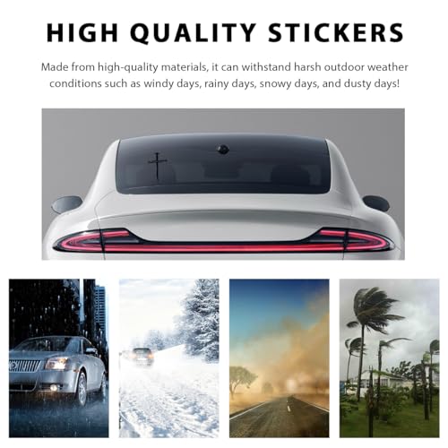Image of DXNQ 2PCS Car Cross of Nails Sticker, Bumper Christian Sign Cross with Nails Decal, Removable Waterproof Sticker for Car Truck Window Motorcycle Helmet Laptop, Car Accessories (Black)