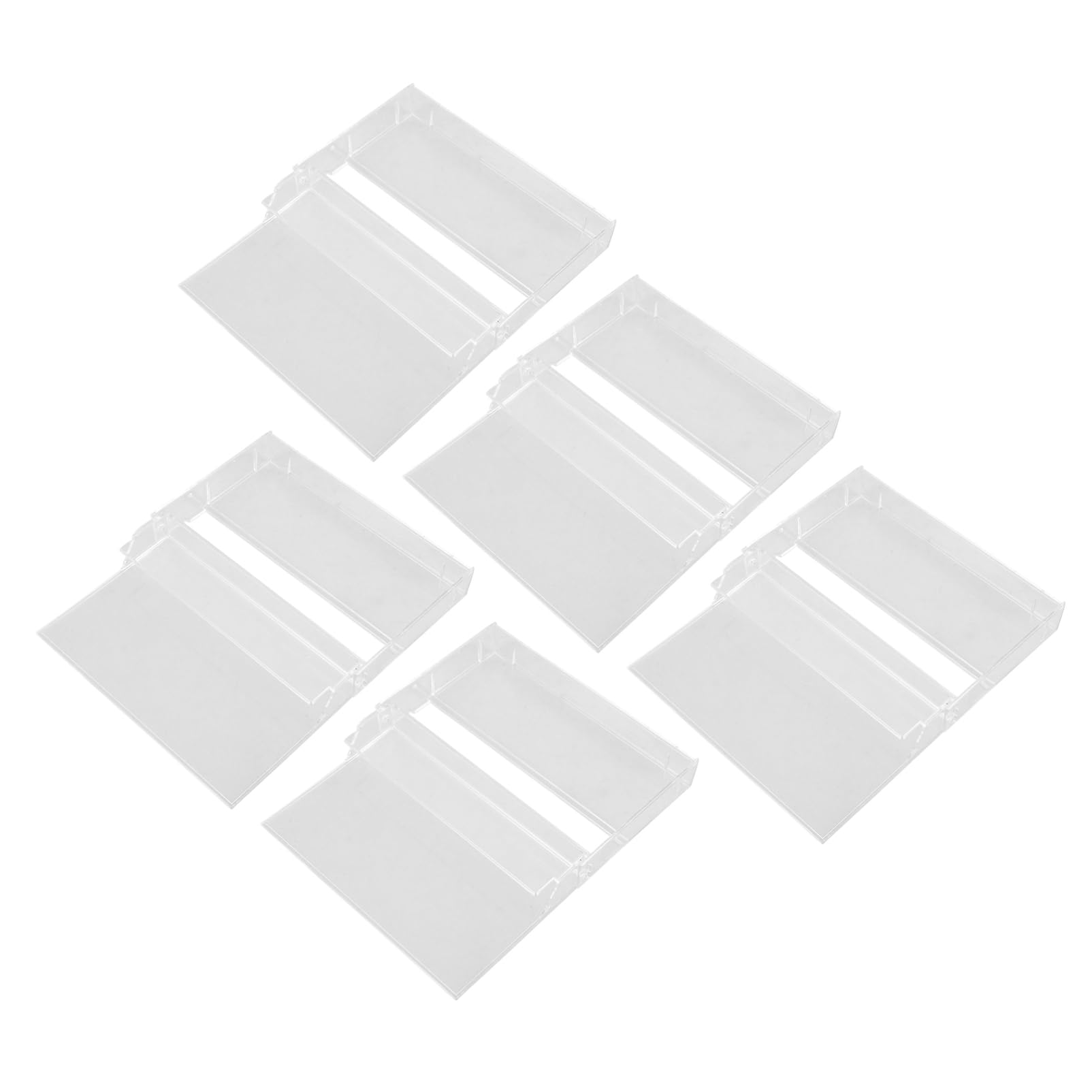 ERINGOGO 5pcs Clear Cassette Tape Storage Box Plastic Holder for Audio Tapes Vintage Design for Collectors and Enthusiasts Secure Fit and Versatile Use