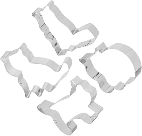 LABRIMP 4pcs Cat Shape Mold Baking Cutter Sandwiches Molds Shape Cutters Non Stick Cookie Cutter Cookie Mould Molde Para Pastel Pastry Cutter Cut