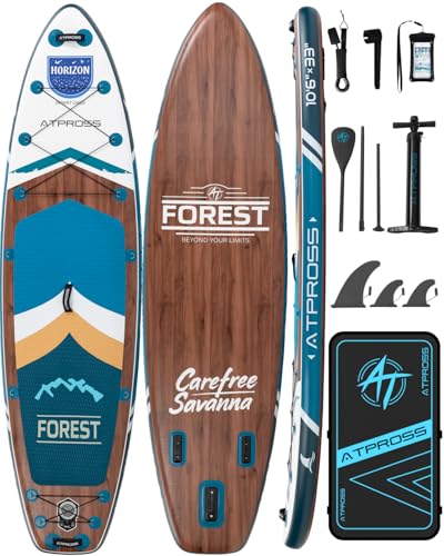 10ft 6in Inflatable Stand Up Paddle Board with SUP Accessories Kit and Backpack