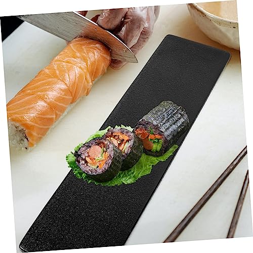 Plato de sushi rectangular de cerámica estilo japonés miniatura 4