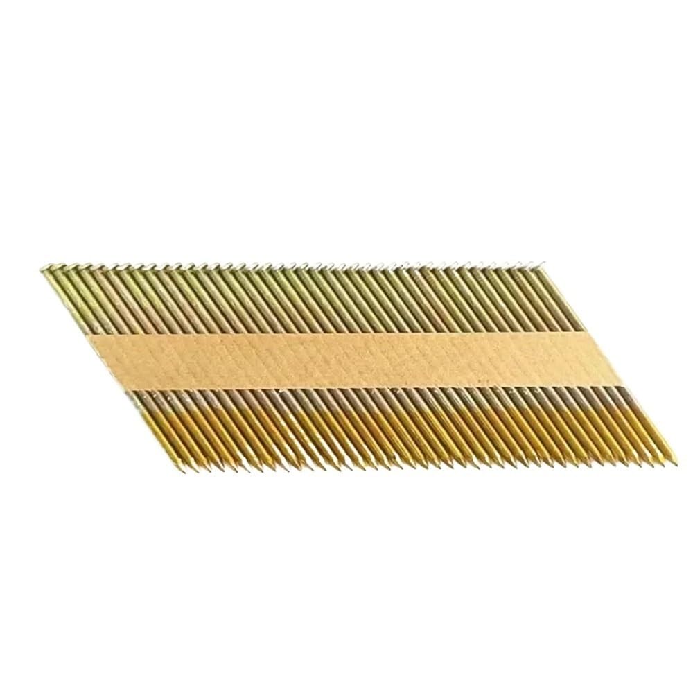 Clavos rectos for estructuras de madera, longitud 63-90 mm, galvanizados, con anillo/clavos lisos de 30 grados.(90mm)