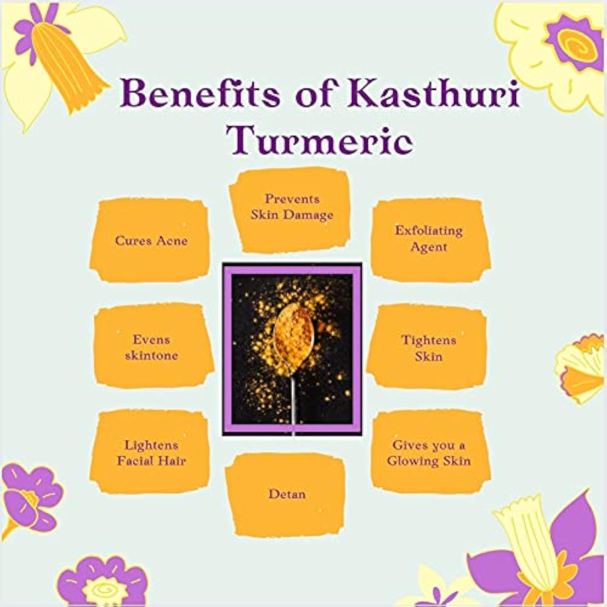 Organic Kasthuri Turmeric Powder for Skin Care & Natural Bath Scrub