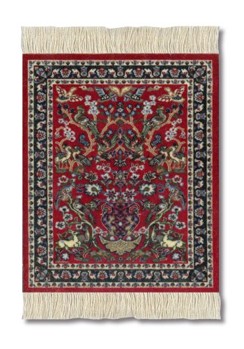 Lextra® (Tree of Life), CoasterRug®, red, Blues, and White, 5.5