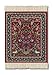 Lextra (Tree of Life), CoasterRug, red, blues, and white, 5.5" x 3.5", set of four