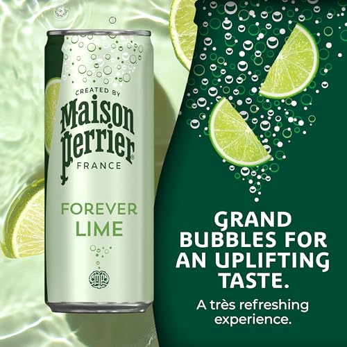 image for Maison Perrier Forever Lime Flavored Sparkling Water, 11.15 Fl Oz Cans