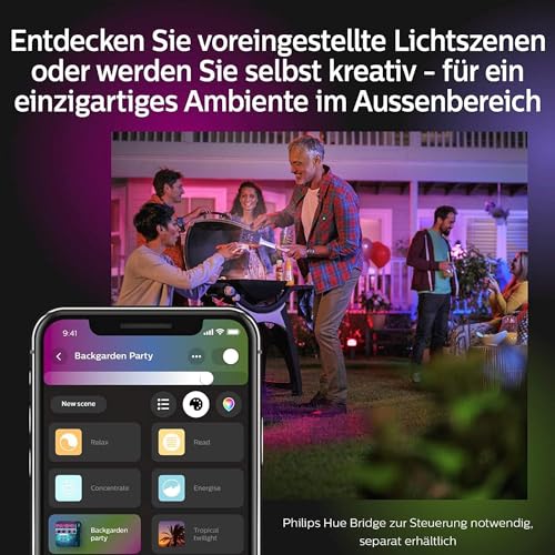 Philips Hue White and Color Ambiance LED Wegeleuchte Impress,