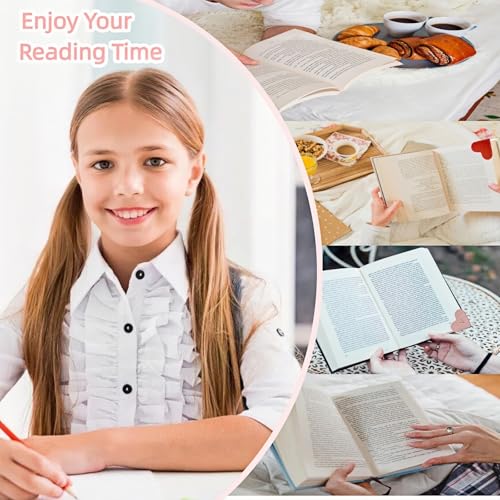 Personalized Leather Heart Bookmarks with Initials, 26 Letters Custom Corner Book Mark for Reading Women,Teacher, Student, Book Lovers Book Marker, Meaningful Gifts (Red+Pink,M) - Image 2