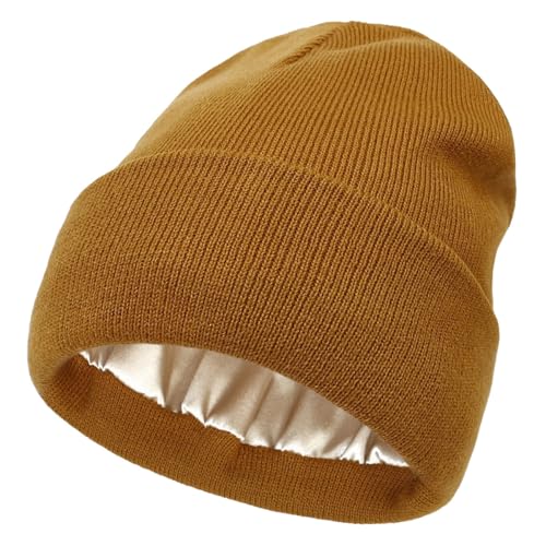 Bonnet satin anti-frisottis et casse cheveux bonnet chaud doublé hiver doux
