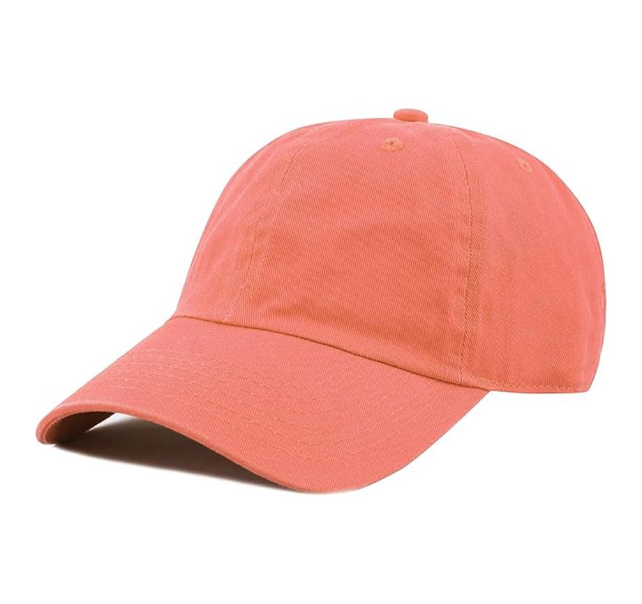 Image of Cotton Baseball Cap Dad Hat - Washed Low Profile Adjustable Hat for Men Women Casual Outdoor Running Golf