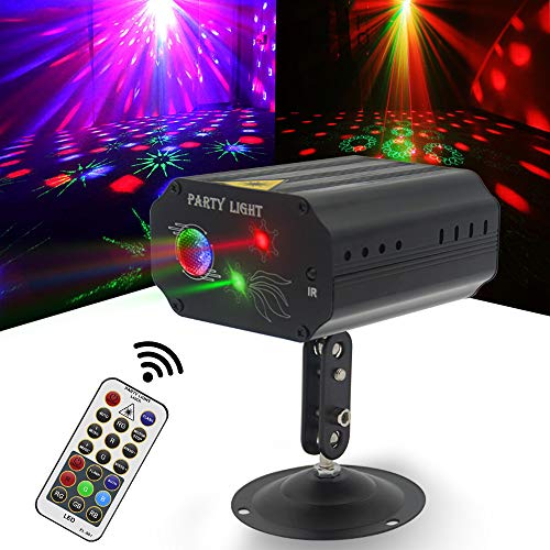 Party Lights Disco Lights Strobe Stage Light LED Projection Effect Sound Activated with Remote Control for Birthday Bar Club Wedding Christmas KTV Karaoke