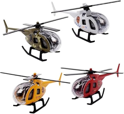 LKNBIF 4 Pieces Toy Helicopter, Mini Aeroplane Model Pull, Mini Aeroplane Set Children, 3-12 Years Boys Girls Children