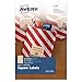 Avery Kraft Brown Square Labels, 1-1/2 x 1-1/2 Inches, Pack of 60 Labels (41567)