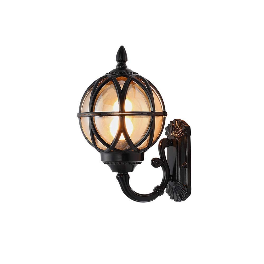 Lumière murale jardin noire étanche E27 rétro pour extérieur B - 8