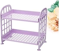 Vista 7 de Alipis Plastic Storage Shelf Organizer for Bathroom and Kitchen Easy to Install Desktop Rack for Toiletries Fruits and Vegetables