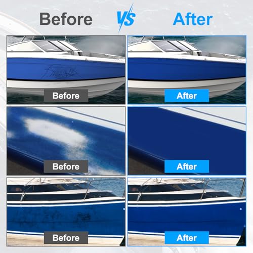 Image of SENVEN Boat Paint 2part, 35 Oz, Gloss Blue, Marine Boat Topside Bottom Enamel Marine Paint for Boats, Wood, Fiberglass, Aluminum, Metals, Oil-Based Epoxy Paint Dark Blue