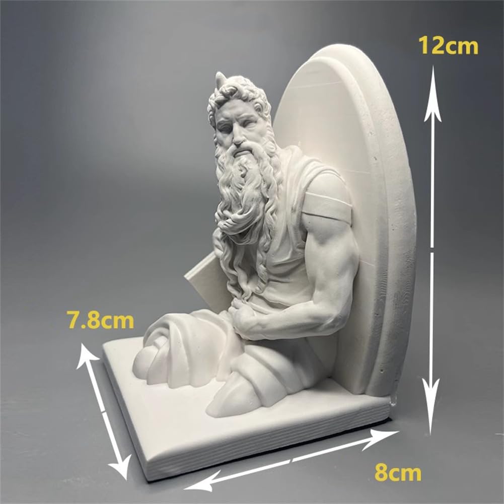 Statua di Mosè Mosè Michelangelo Busto Collezione Testa Figura Gesso Figura Mitologia Scultura per Soggiorno Casa Mensola Decorazione, Moderna Decorazione Domestica Schizzo Pratica Modello artistico