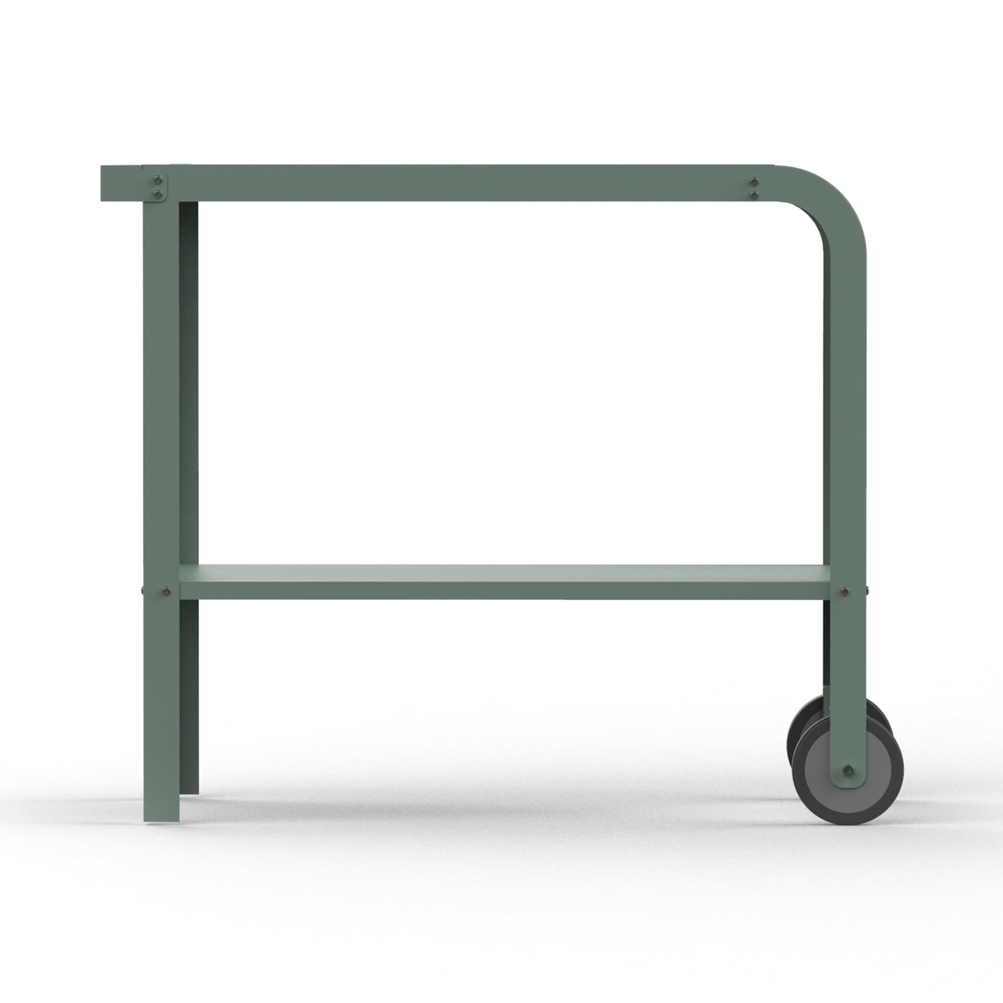 ZiiPa - Desserte Extérieure Vallone Eucalyptus - Table d'Appoint pour Four à Pizza & Barbecue - Compatible Fours Piana à Pellets & Gaz - Acier Thermolaqué - Rangement Intégré - 4 Coloris